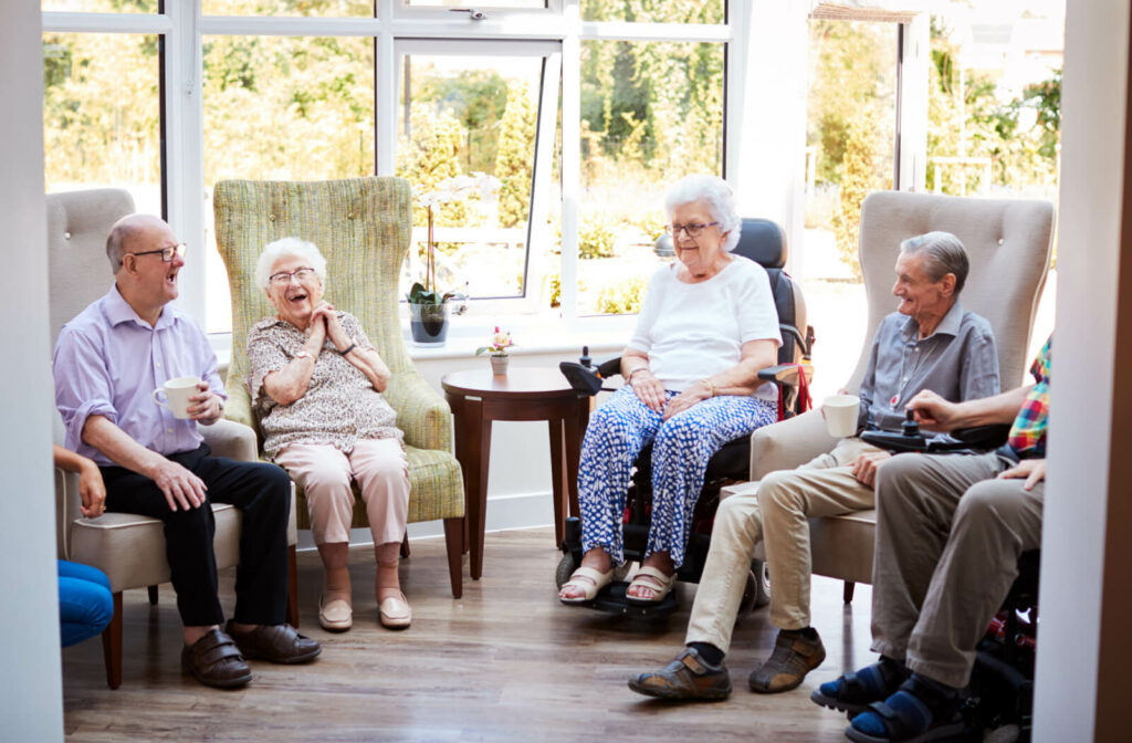 a group of seniors sitting in a half circle